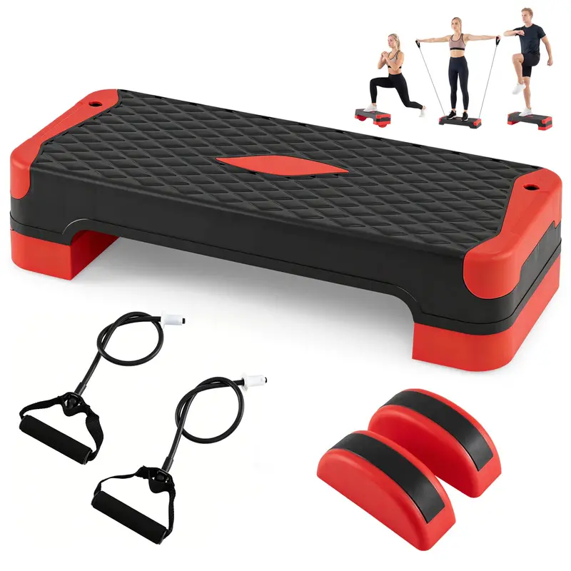 Triple-Function Adjustable Aerobic Step Platform Rated for Up to 600 lbs
