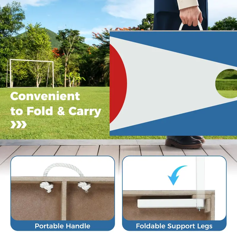 Triple-Pack Cornhole Game Set: 2-Foot Boards with Eight Premium Bean Bags