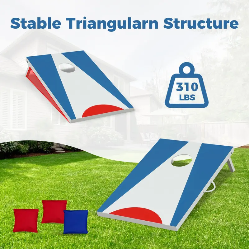 Triple-Pack Cornhole Game Set: 2-Foot Boards with Eight Premium Bean Bags