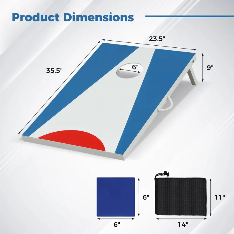 Triple-Pack Cornhole Game Set: 2-Foot Boards with Eight Premium Bean Bags