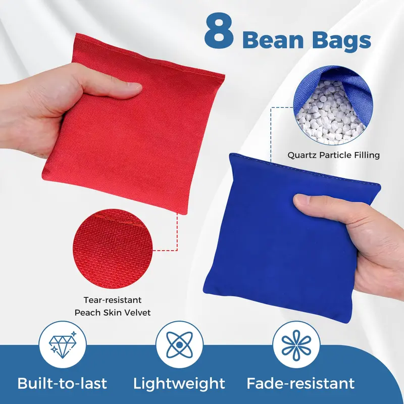 Triple-Pack Cornhole Game Set: 2-Foot Boards with Eight Premium Bean Bags