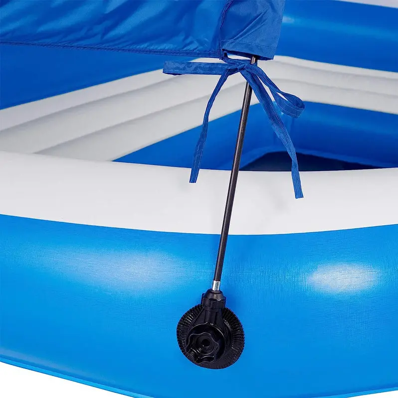 Tropical Breeze 6-Person Inflatable Floating Island Raft for Lakes and Pools