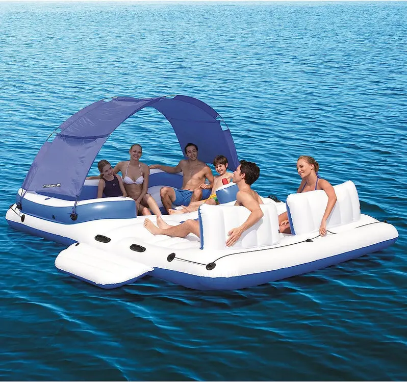 Tropical Breeze Inflatable Pool Raft – Oversized Floating Lounge for Relaxation