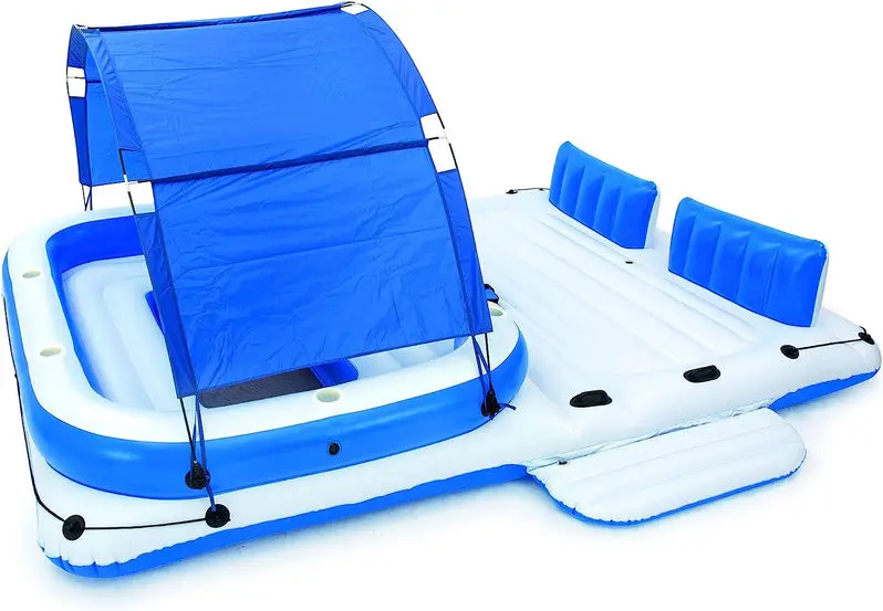 Tropical Breeze Inflatable Pool Raft – Oversized Floating Lounge for Relaxation