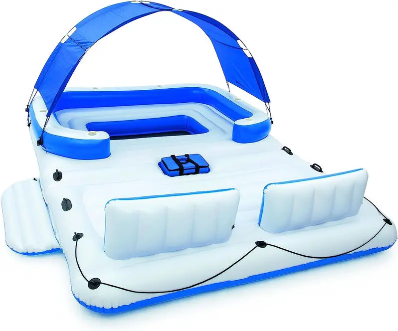 Tropical Breeze Inflatable Pool Raft – Oversized Floating Lounge for Relaxation