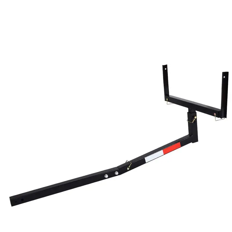 Truck Bed Ladder Hitch Extender – Adjustable Black Rack with Flag Mount