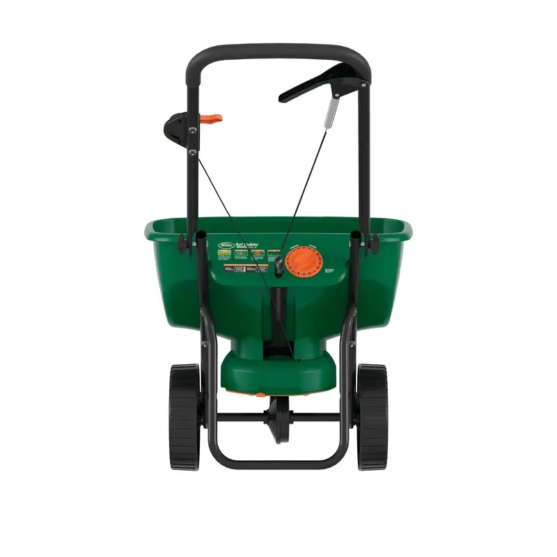 Turf Builder EdgeGuard DLX Broadcast Spreader – Covers Up to 15,000 Sq. Ft., Precision Calibration & Ergonomic Grip