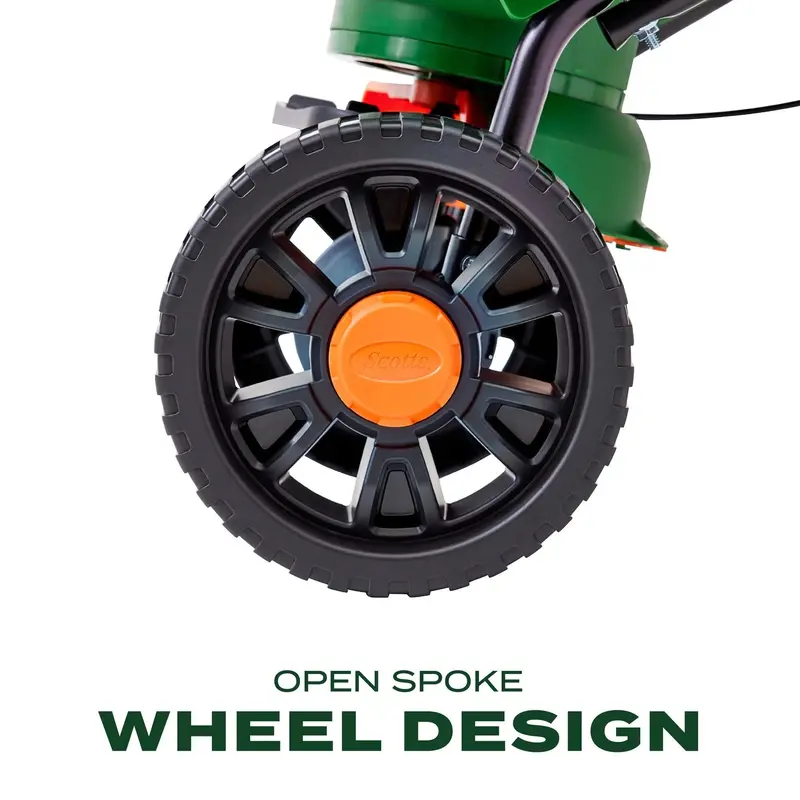 Turf Builder EdgeGuard DLX Broadcast Spreader – Covers Up to 15,000 Sq. Ft., Precision Calibration & Ergonomic Grip