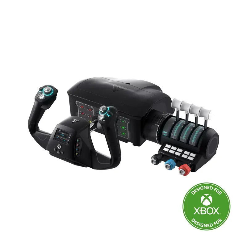 Turtle Beach VelocityOne Flight Simulator Controls – Xbox & PC-Compatible Black Yoke & Throttle System