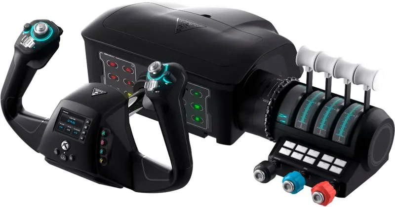 Turtle Beach VelocityOne Flight Simulator Controls – Xbox & PC-Compatible Black Yoke & Throttle System