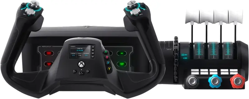 Turtle Beach VelocityOne Flight Simulator Controls – Xbox & PC-Compatible Black Yoke & Throttle System