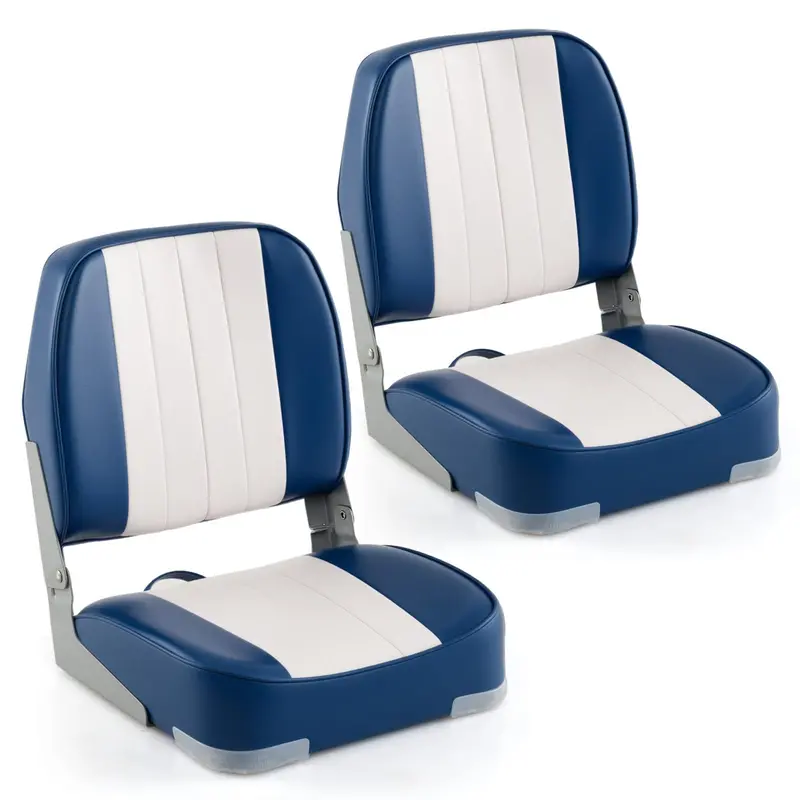Twin Folding Boat Seats – Stainless Steel Hardware & Corrosion-Resistant Aluminum Hinges
