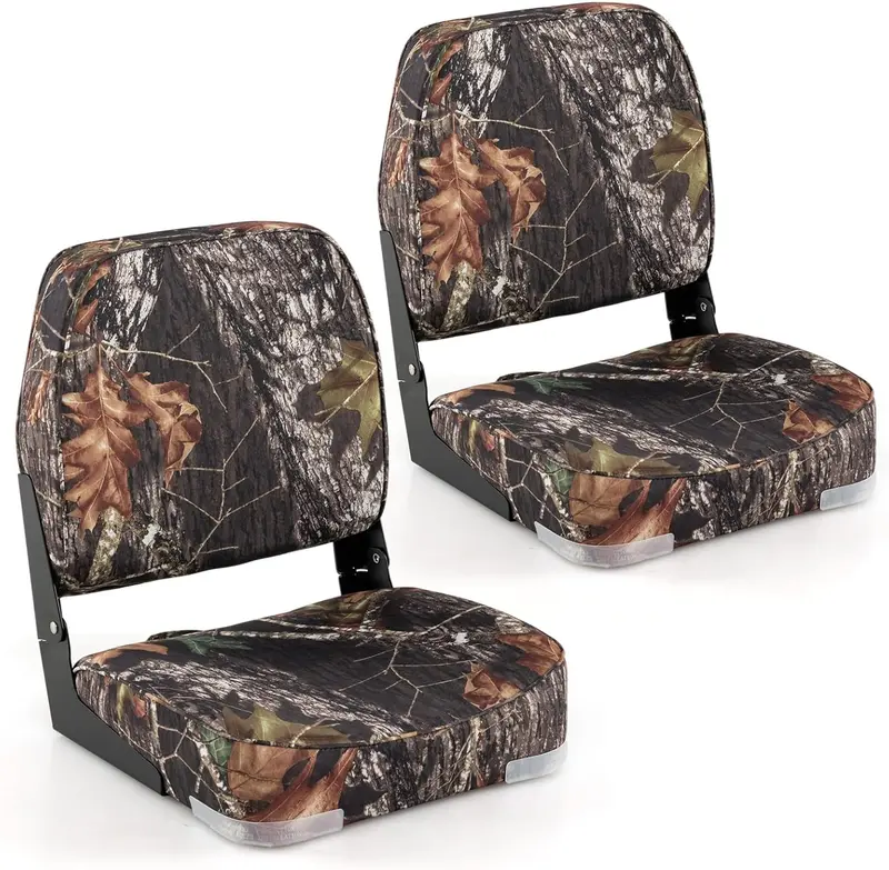 Twin Folding Boat Seats – Stainless Steel Hardware & Corrosion-Resistant Aluminum Hinges