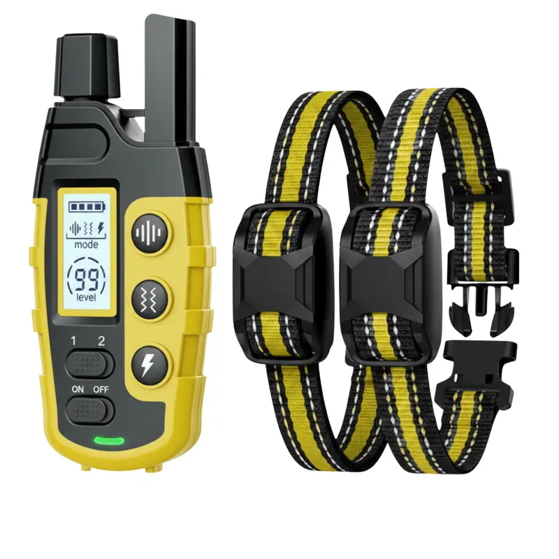 Two-Dog Remote Training Collar Set with Dual-Channel Transmitter