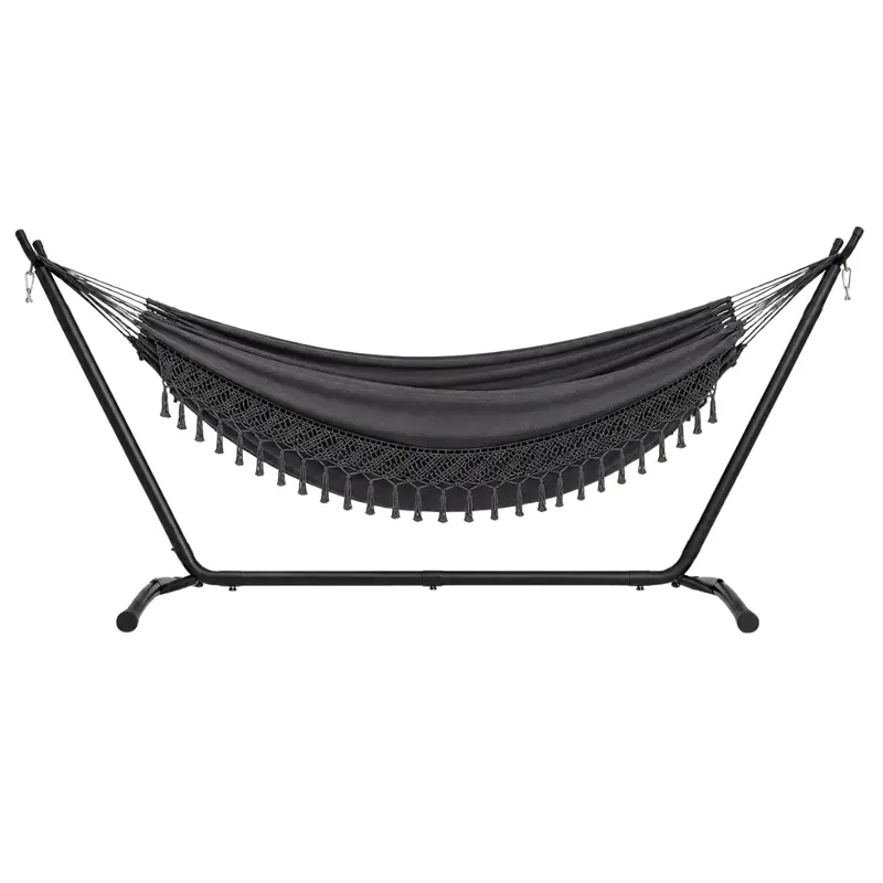 Two-Person Hammock with Portable Steel Stand, 450-Pound Weight Limit, and Compact Carry Pack