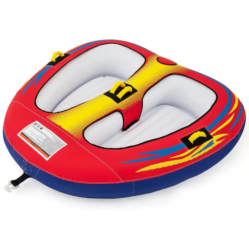 Two-Person Towable Inflatable Water Tube – Durable Raft for Boating, Floating, and Recreational Water Sports