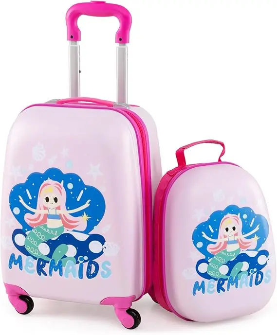 Two-Piece Kids’ Luggage Set: 12" and 16" Lightweight Spinner Suitcases