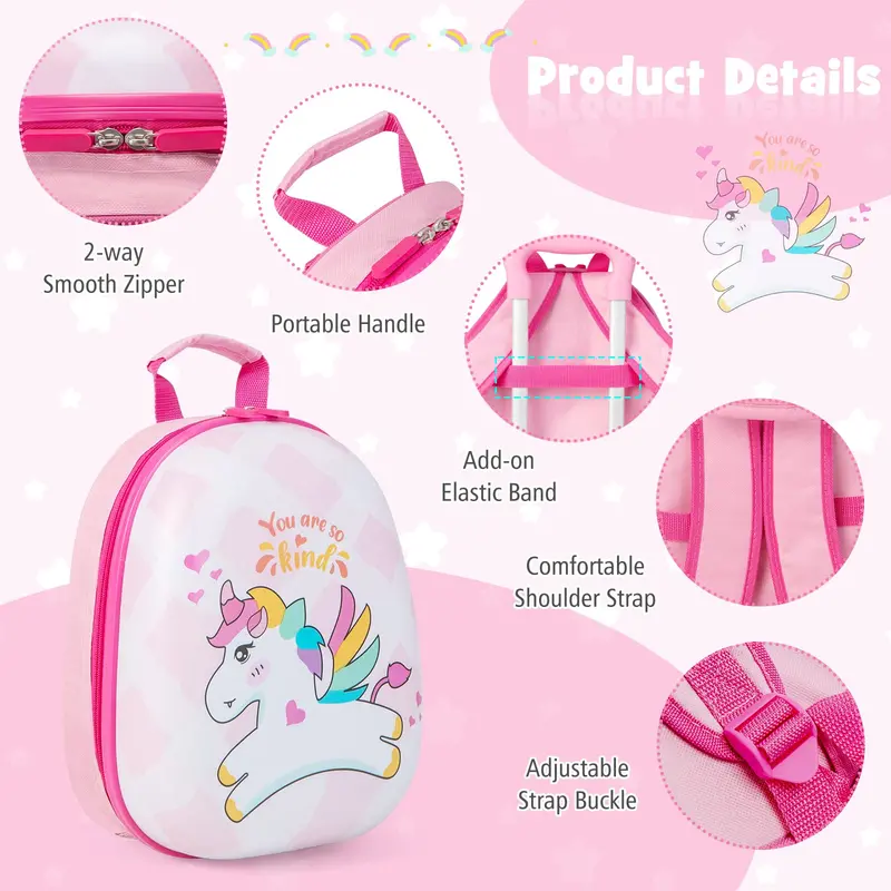 Two-Piece Kids’ Luggage Set: 12" and 16" Lightweight Spinner Suitcases