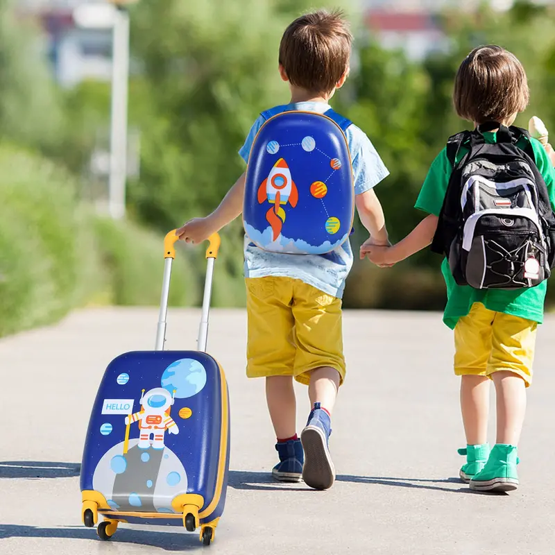 Two-Piece Kids’ Luggage Set – 12-Inch and 16-Inch Carry-On Suitcases with Fun Designs 2