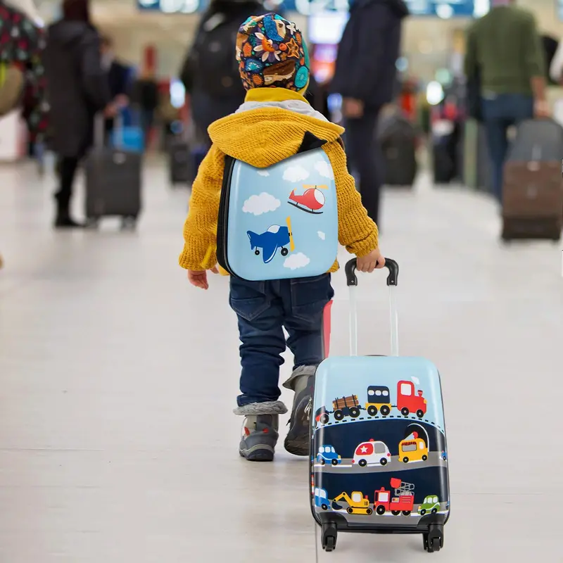 Two-Piece Kids’ Luggage Set – Spinner Wheel Suitcases Designed for Children (Dark Blue) 2