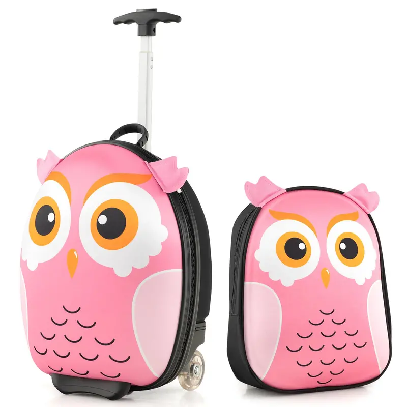 Two-Piece Kids’ Travel Set: 16-Inch Rolling Luggage + 12-Inch Backpack