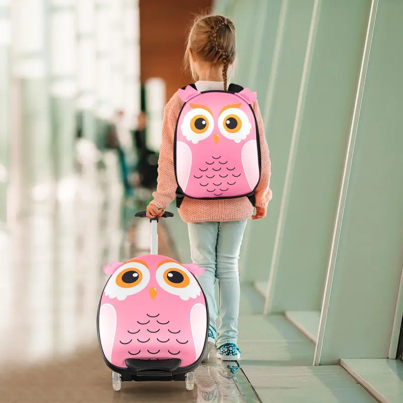 Two-Piece Kids’ Travel Set: 16-Inch Rolling Luggage + 12-Inch Backpack 2