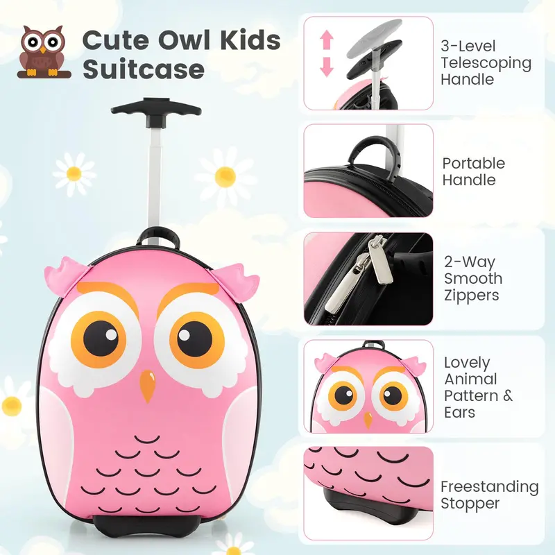 Two-Piece Kids’ Travel Set: 16-Inch Rolling Luggage + 12-Inch Backpack