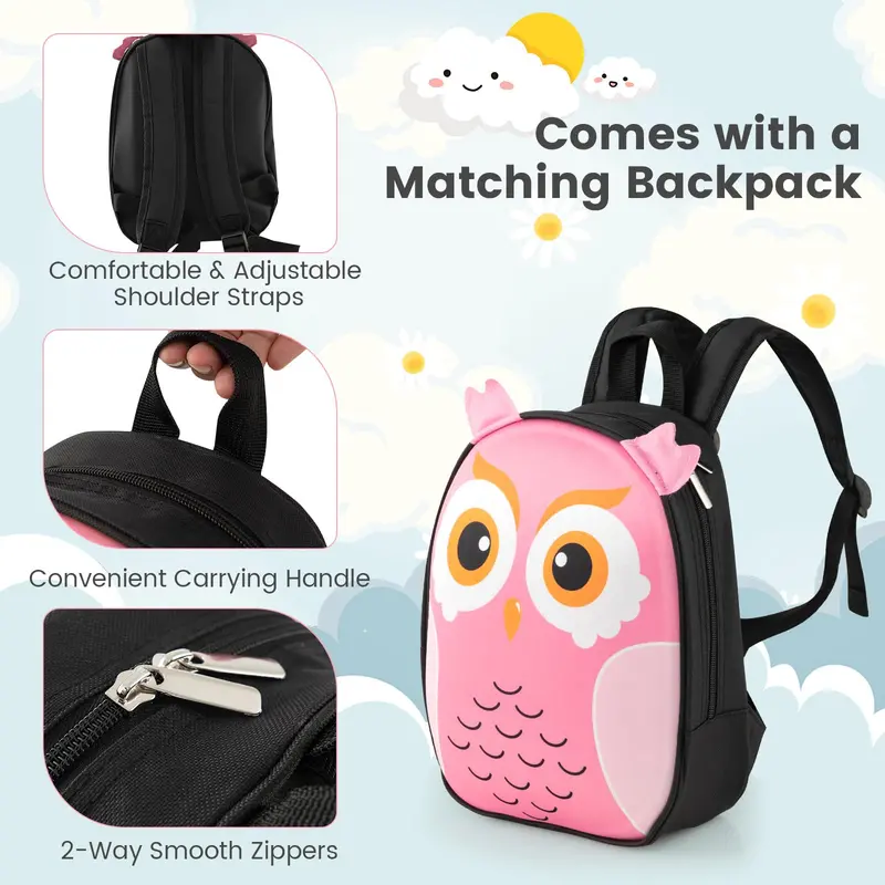 Two-Piece Kids’ Travel Set: 16-Inch Rolling Luggage + 12-Inch Backpack