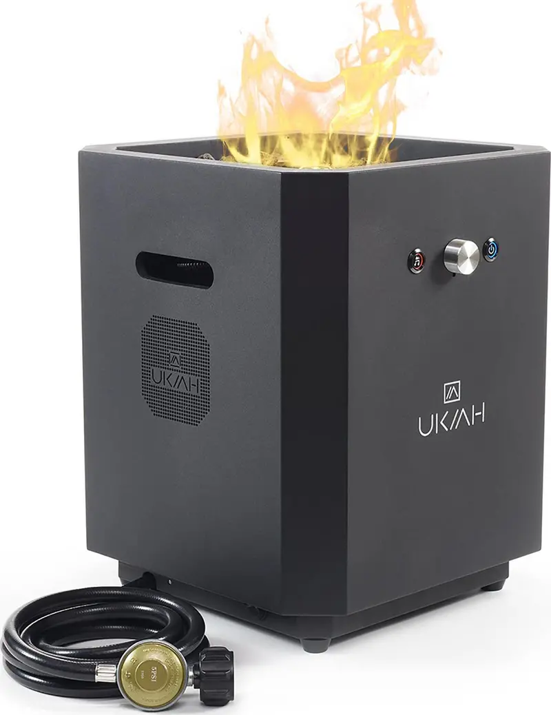 Ukiah Note Portable Propane Fire Pit – Bluetooth Audio + Beat-Sync Lighting, All-in-One Outdoor Entertainment Unit 2