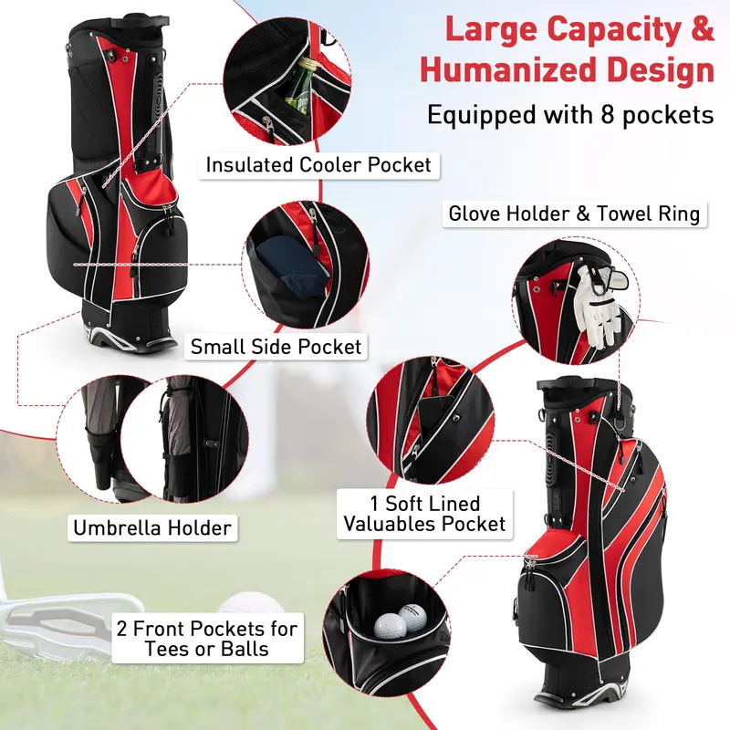 Ultra-Lightweight Golf Stand Bag – Compact Carry for Walking Rounds 2