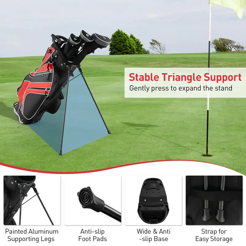 Ultra-Lightweight Golf Stand Bag – Compact Carry for Walking Rounds