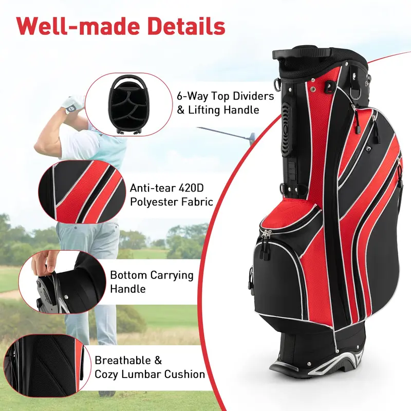 Ultra-Lightweight Golf Stand Bag – Compact Carry for Walking Rounds