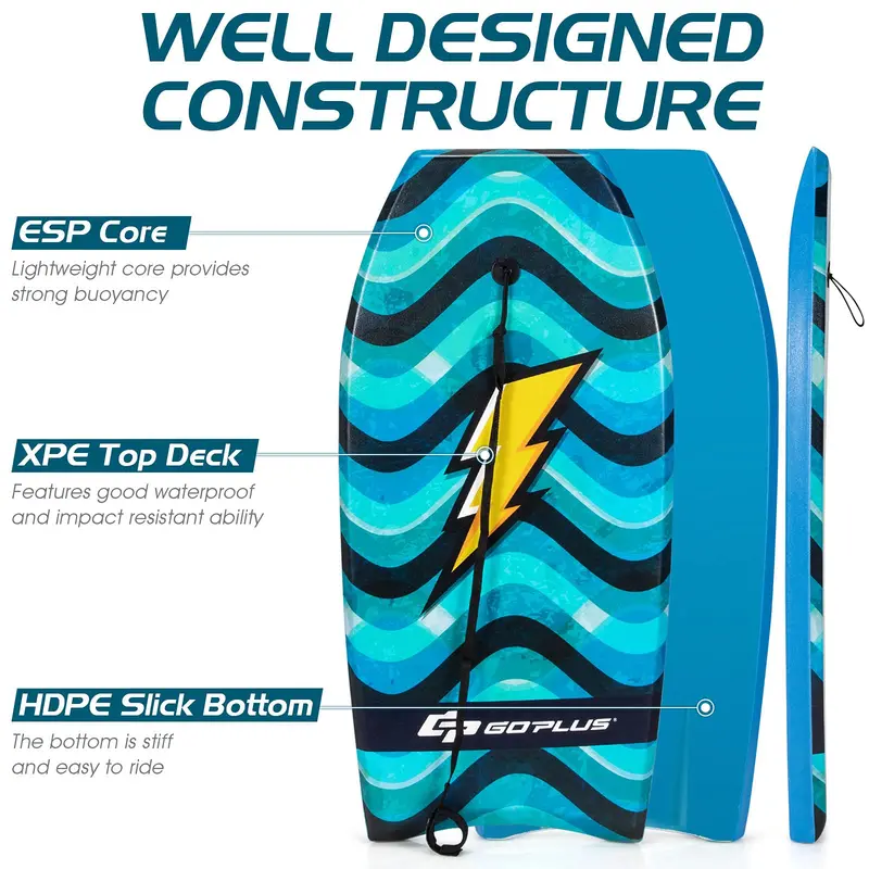 Ultra-Lightweight Performance Bodyboard — EPS Core, XPE Deck, 37–41 Inch Options
