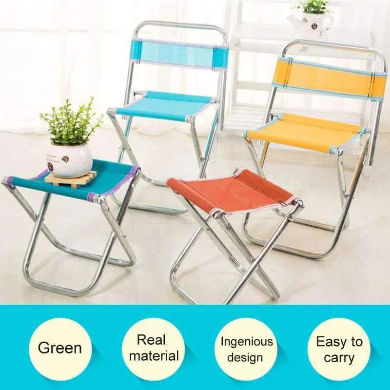 Ultralight Stainless Steel Folding Chair – Multi-Use Outdoor Seat for Camping, Beach & Fishing
