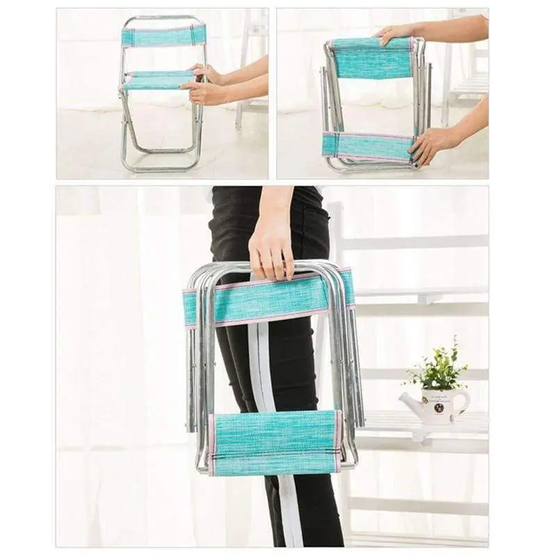Ultralight Stainless Steel Folding Chair – Multi-Use Outdoor Seat for Camping, Beach & Fishing