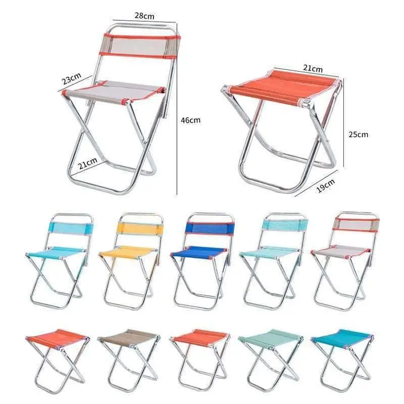 Ultralight Stainless Steel Folding Chair – Multi-Use Outdoor Seat for Camping, Beach & Fishing