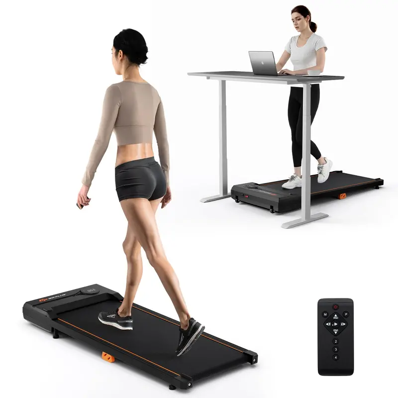 Under-Desk Walking Pad – Quiet Treadmill with 340-LB Capacity, Remote & LED Display
