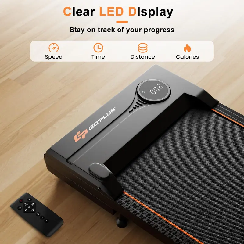 Under-Desk Walking Pad – Quiet Treadmill with 340-LB Capacity, Remote & LED Display