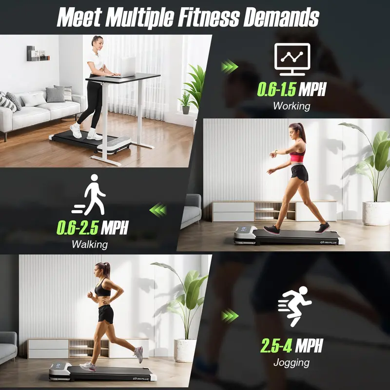 Under-Desk Walking Pad – Quiet Treadmill with LED Display, Remote Control & 3 Countdown Timers 2