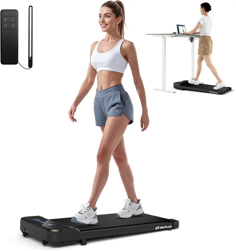 Under-Desk Walking Pad – Quiet Treadmill with LED Display, Remote Control & 3 Countdown Timers