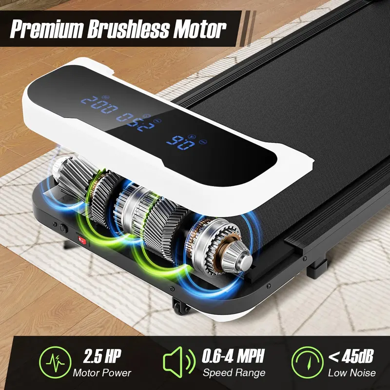 Under-Desk Walking Pad – Quiet Treadmill with LED Display, Remote Control & 3 Countdown Timers