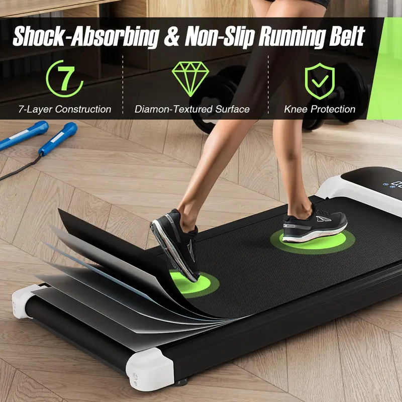 Under-Desk Walking Pad – Quiet Treadmill with LED Display, Remote Control & 3 Countdown Timers