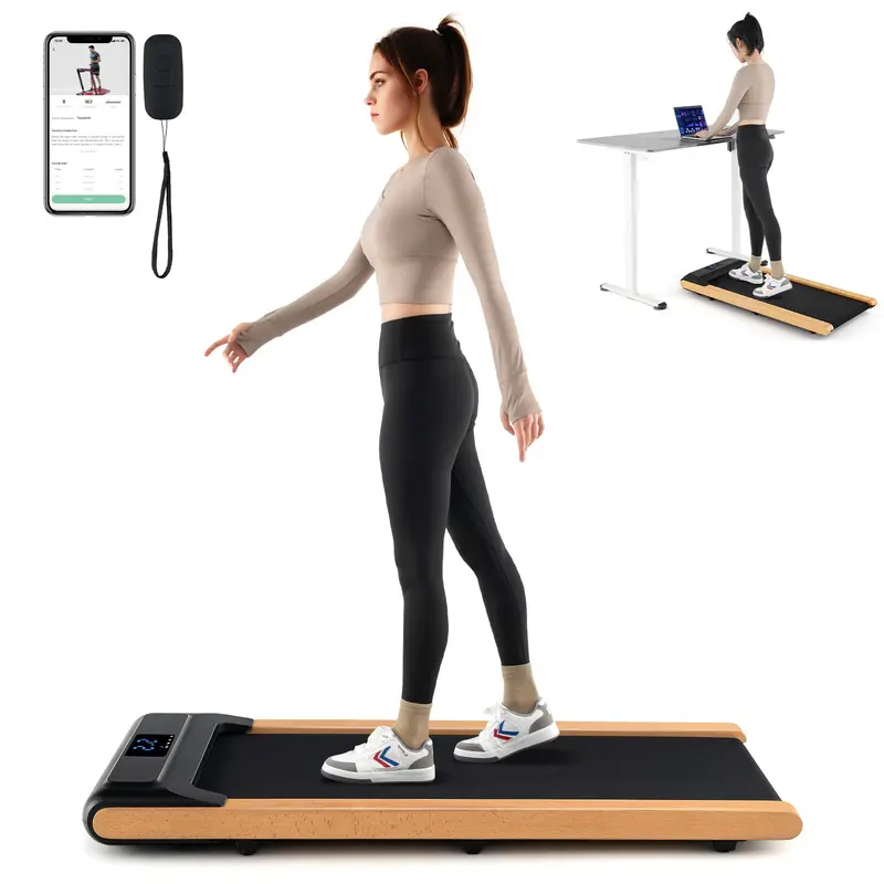 Under-Desk Walking Pad Treadmill for Home Offices with Remote Control and Foldable Design
