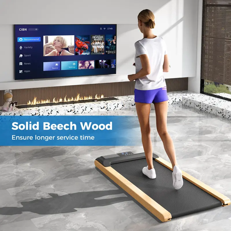 Under-Desk Walking Pad Treadmill for Home Offices with Remote Control and Foldable Design