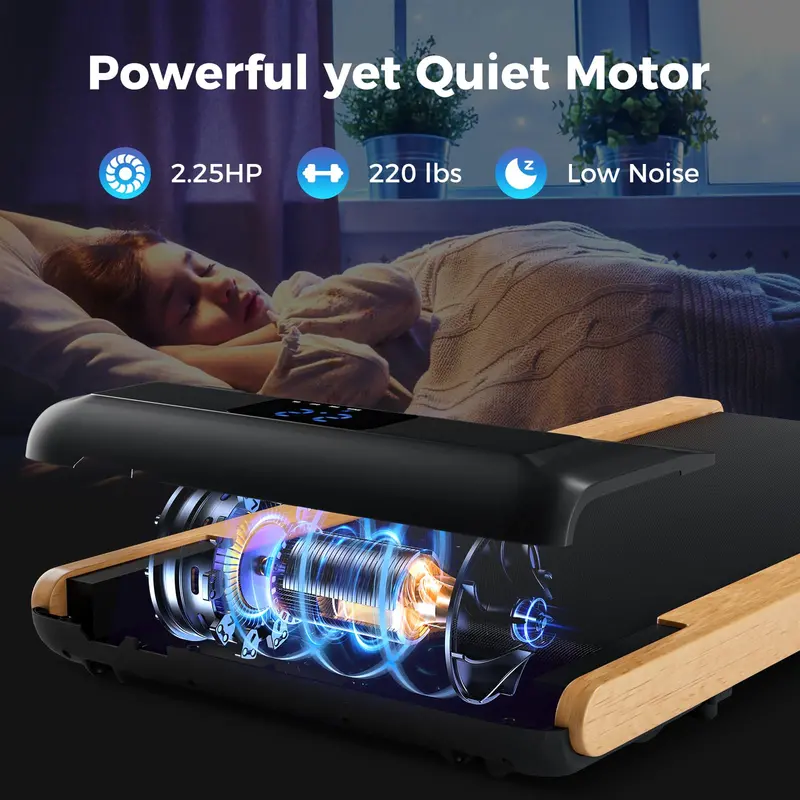 Under-Desk Walking Pad Treadmill for Home Offices with Remote Control and Foldable Design