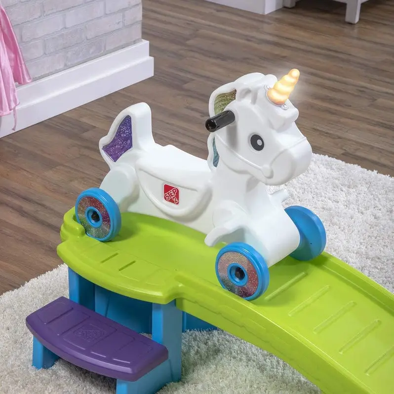 Unicorn-Themed Ride-On Roller Coaster Toy for Ages 2–5 (50 LB Max)