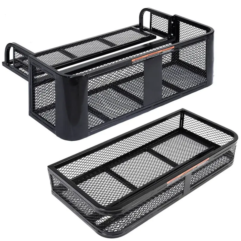 Universal ATV Cargo System – Front Basket & Rear Drop Rack Combo with Steel Mesh Surface