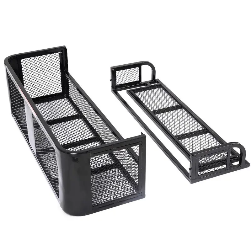 Universal ATV Cargo System – Front Basket & Rear Drop Rack Combo with Steel Mesh Surface