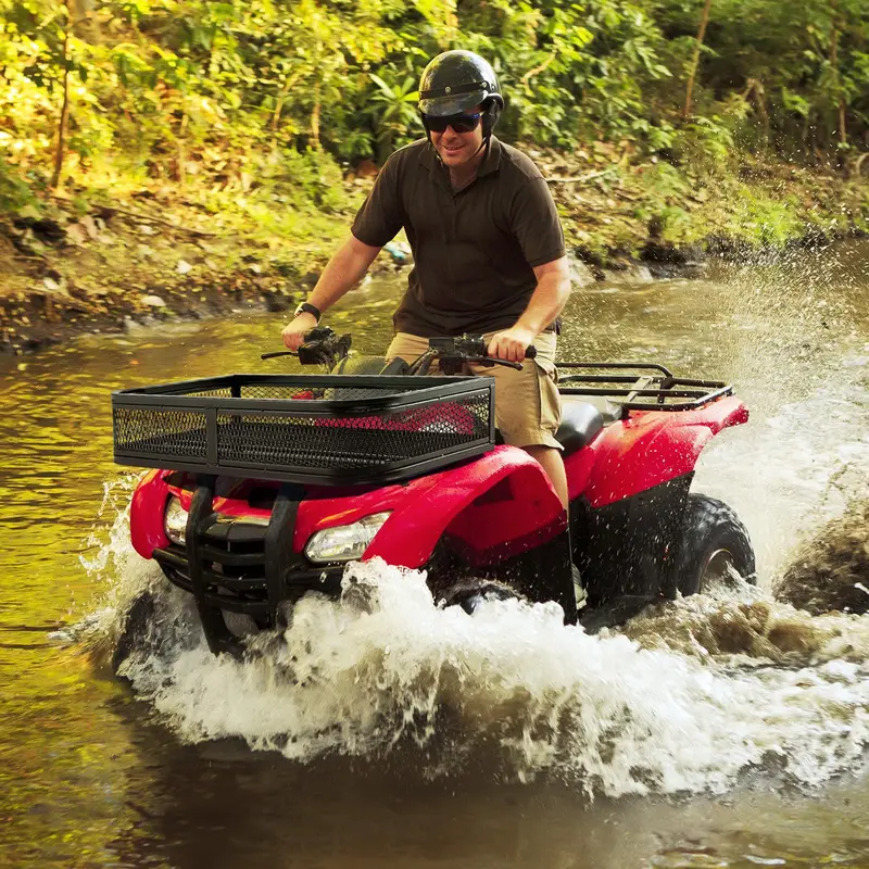 Universal ATV Front Cargo Rack – 36.5"L x 17.5"W x 6.5"H Steel Frame