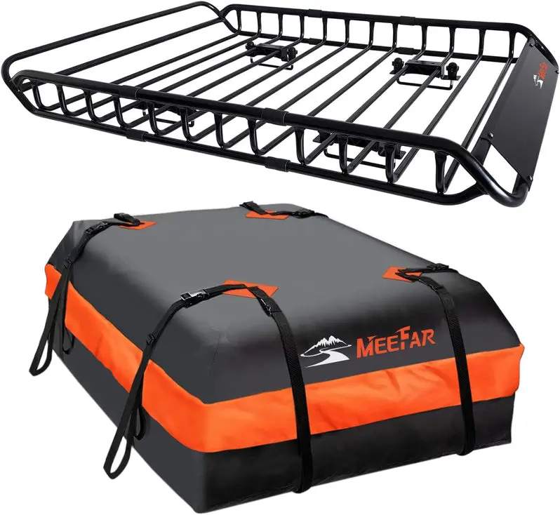 Universal Roof Rack Basket (51" x 36" x 5") with Waterproof Storage Bag